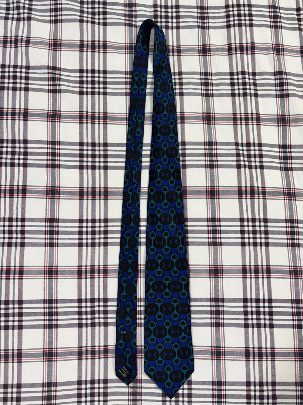 Gucci Silk Horsebit Tie Blue